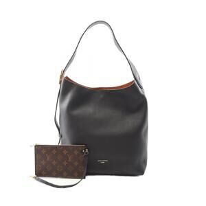 Louis Vuitton Lowkey Hobo Shoulder Bag Leather Black Gold